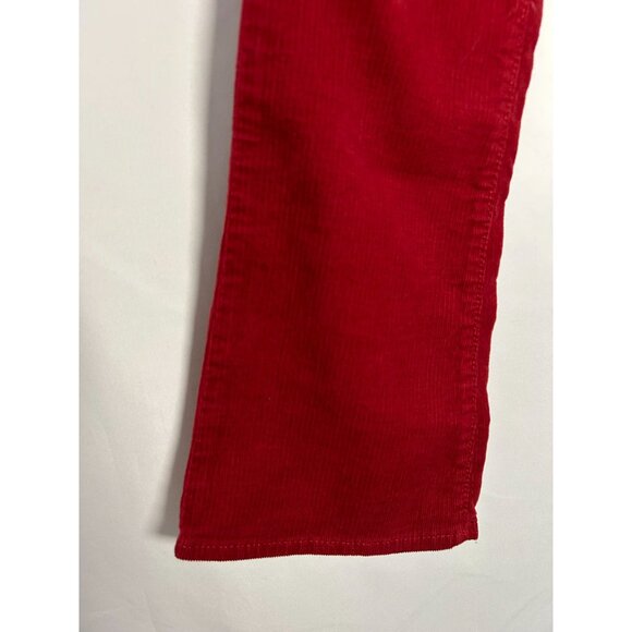 Loft Red Flare Crop Corduroy Pants Size 24 Women's - Picture 10 of 15
